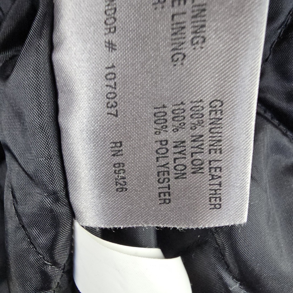 Wilsons M. Julian Diamond Quilted Black Leather Jacket Men's Size XL Button Up - Picture 4 of 16